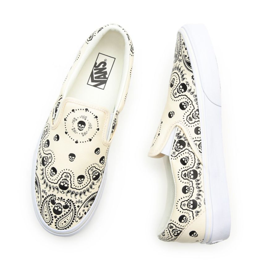 Vans Bandana Klasik Slip-On Ayakkabi Beyaz | VN863G7NE64