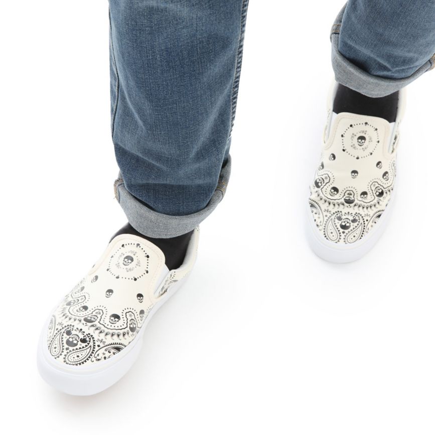 Vans Bandana Klasik Slip-On Ayakkabi Beyaz | VN863G7NE64