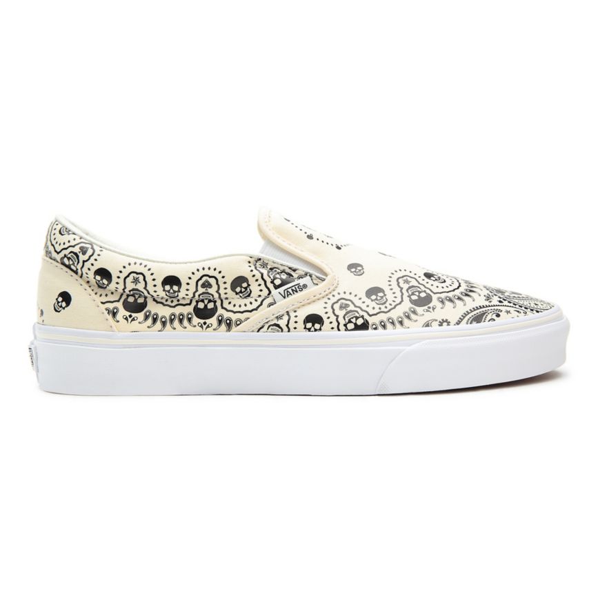 Vans Bandana Klasik Slip-On Ayakkabi Beyaz | VN863G7NE64