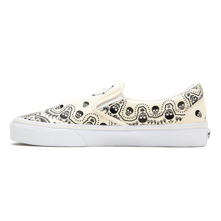 Vans Bandana Klasik Slip-On Ayakkabi Beyaz | VN863G7NE64