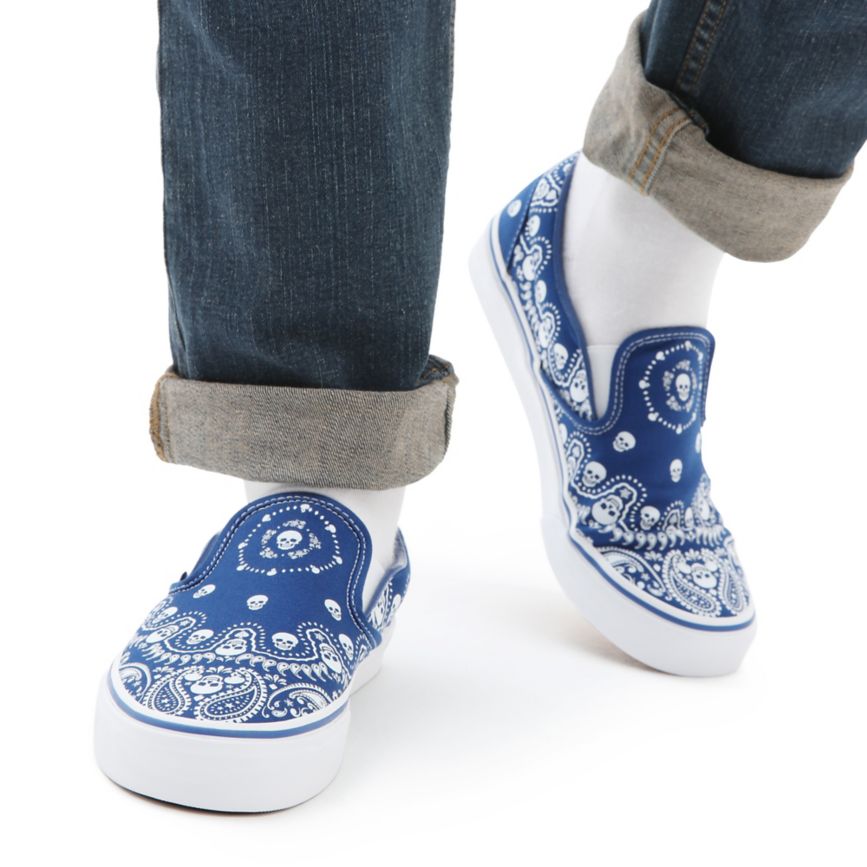 Vans Bandana Klasik Slip-On Ayakkabi Mavi | VN172C6PK46