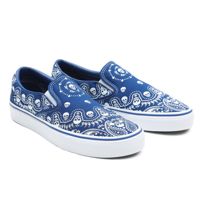 Vans Bandana Klasik Slip-On Ayakkabi Mavi | VN172C6PK46