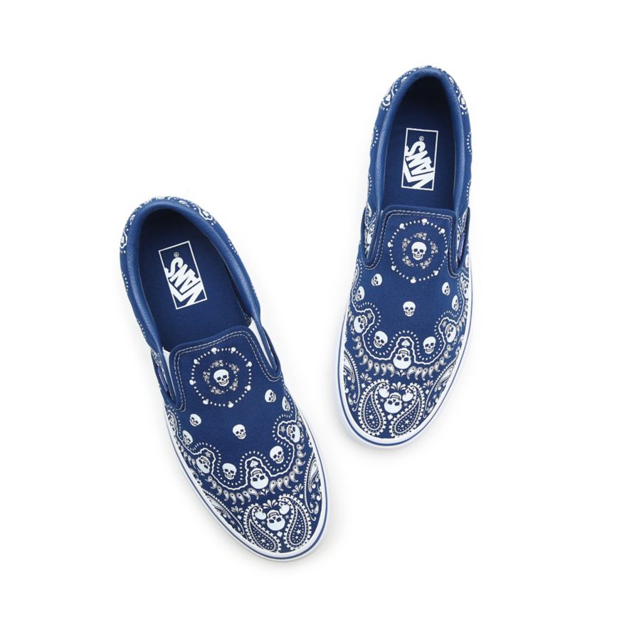 Vans Bandana Klasik Slip-On Ayakkabi Mavi | VN966B6UW73