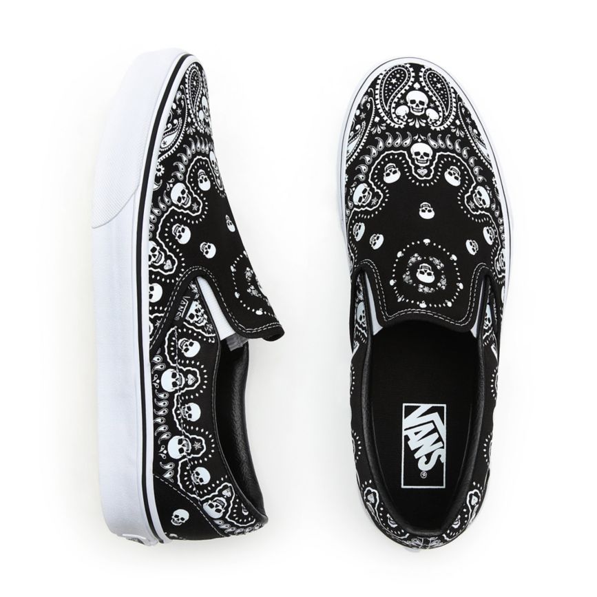 Vans Bandana Klasik Slip-On Ayakkabi Siyah | VN687S9BK08