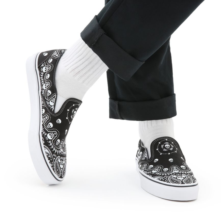 Vans Bandana Klasik Slip-On Ayakkabi Siyah | VN687S9BK08