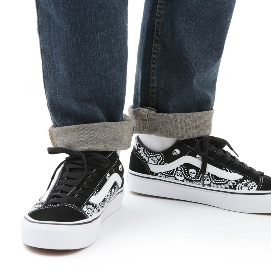 Vans Bandana Stilleri 36 Ayakkabi Siyah | VN063T4LX71