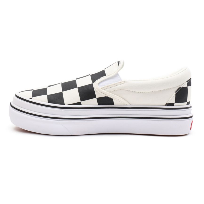 Vans Big Classics Checker Super ComfyCush Slip-On Ayakkabi Beyaz | VN223Q1TK39