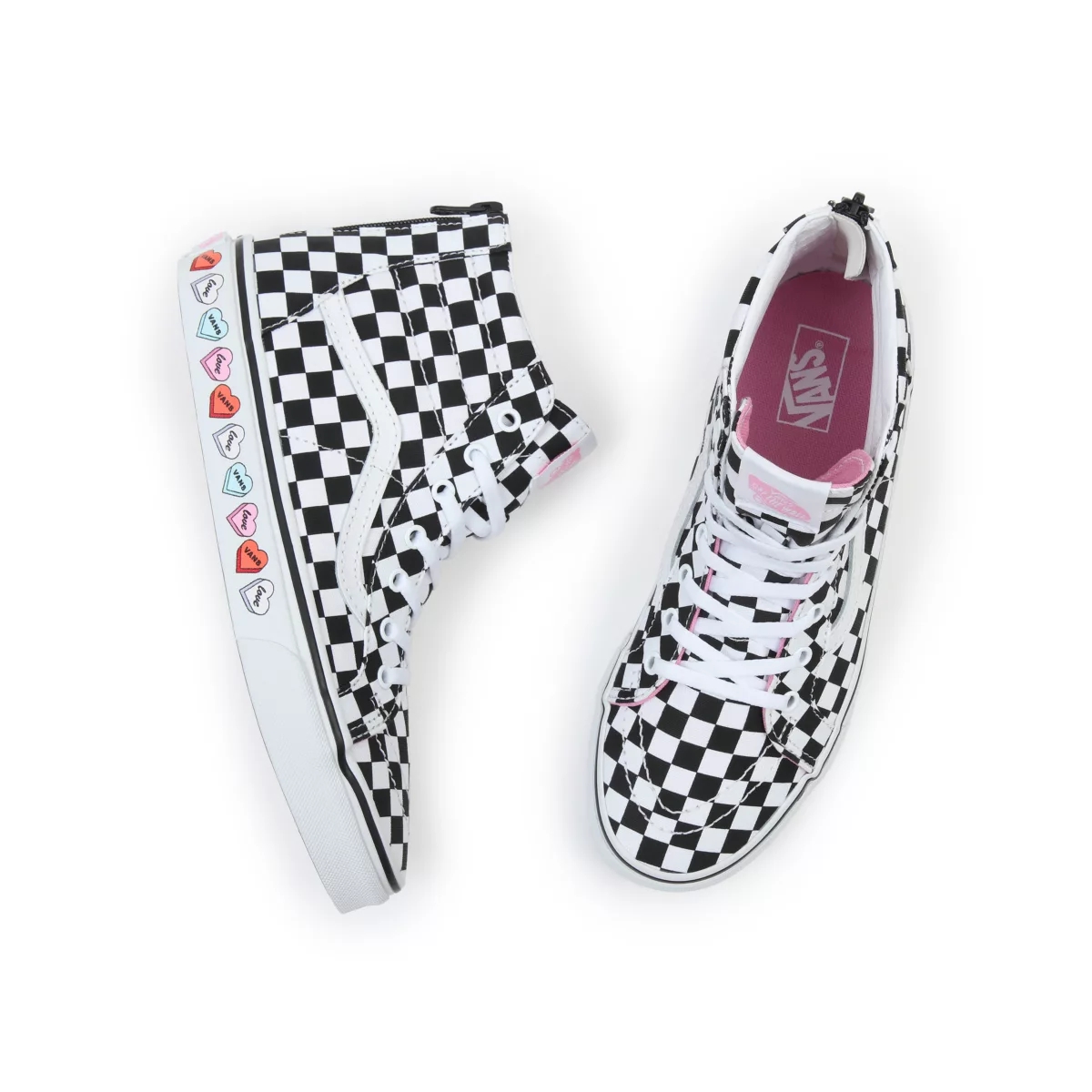 Vans Candy Hearts SK8-Hi Zip Ayakkabi Siyah | VN415R5JS98