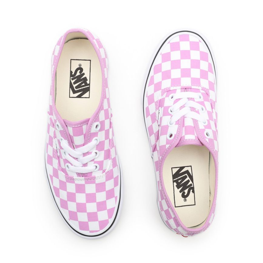 Vans Checkerboard Authentic Ayakkabi Pembe | VN938T0PQ79