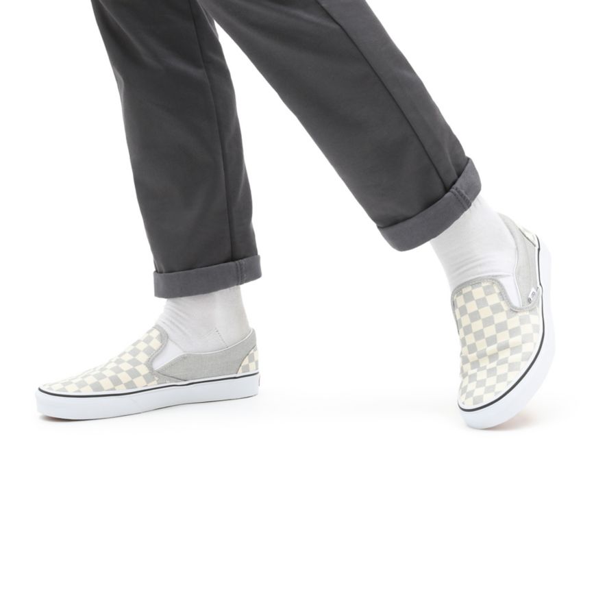 Vans Checkerboard Klasik Slip-On Ayakkabi Gri | VN031L2VC56