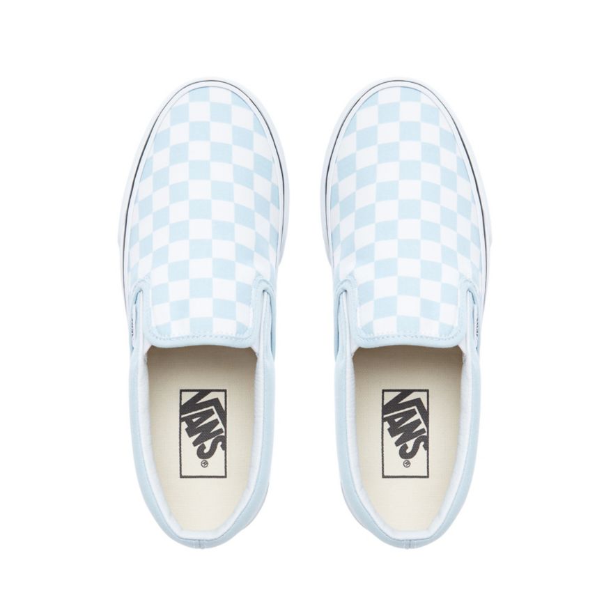 Vans Checkerboard Klasik Slip-On Ayakkabi Mavi | VN671J9JK42