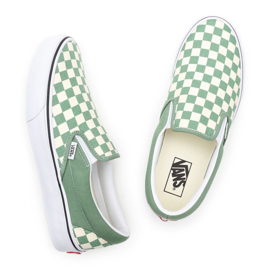 Vans Checkerboard Klasik Slip-On Ayakkabi Turkuaz | VN957I0HL94