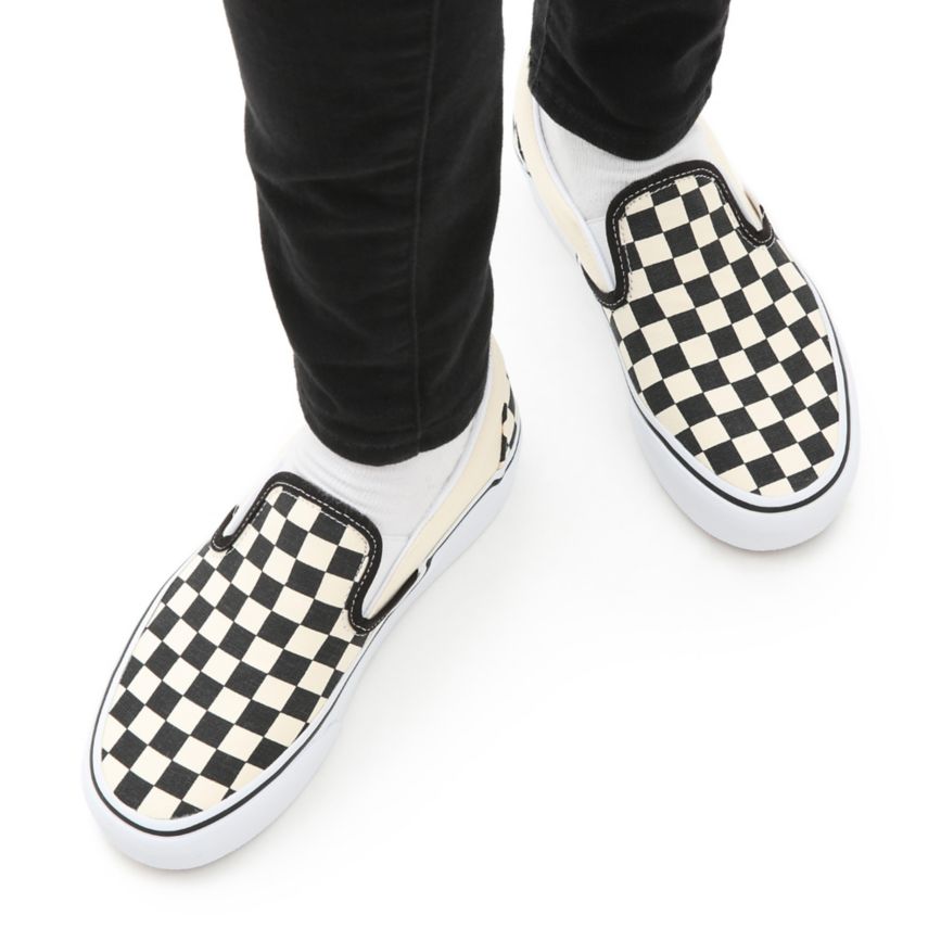 Vans Checkerboard Klasik Slip-On Platform Ayakkabi Siyah | VN004X1TZ65