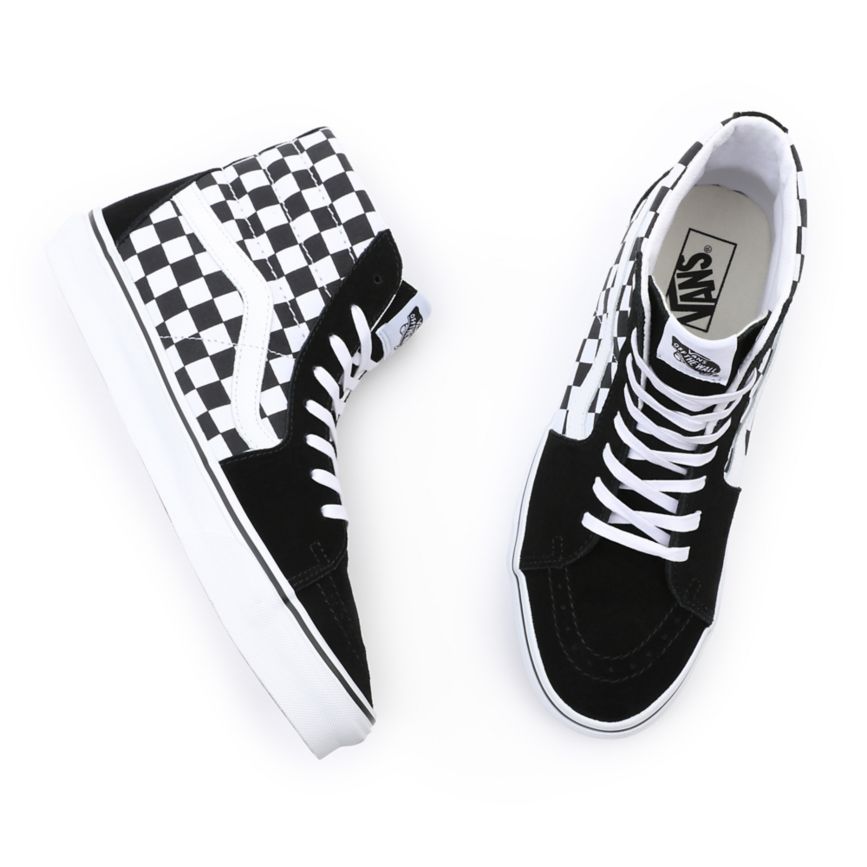 Vans Checkerboard SK8-Hi Ayakkabi Siyah | VN333Q4HA46