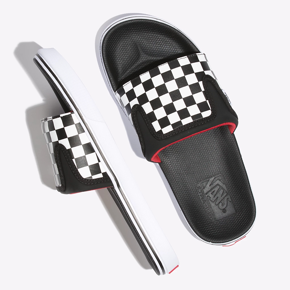 Vans Checkerboard Ultracush Terlik-On Siyah | VN154U2BJ47