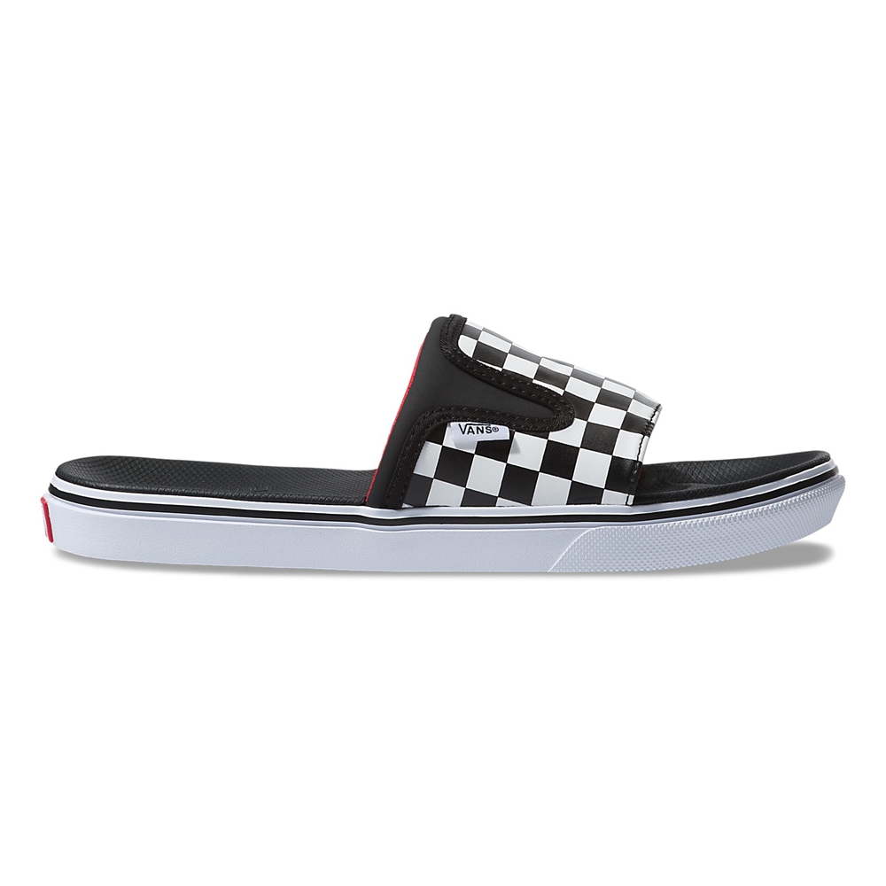 Vans Checkerboard Ultracush Terlik-On Siyah | VN154U2BJ47