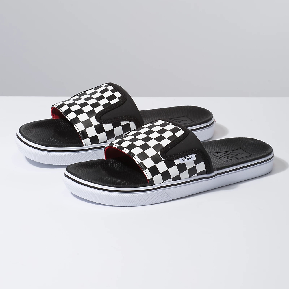 Vans Checkerboard Ultracush Terlik-On Siyah | VN866R9DT26