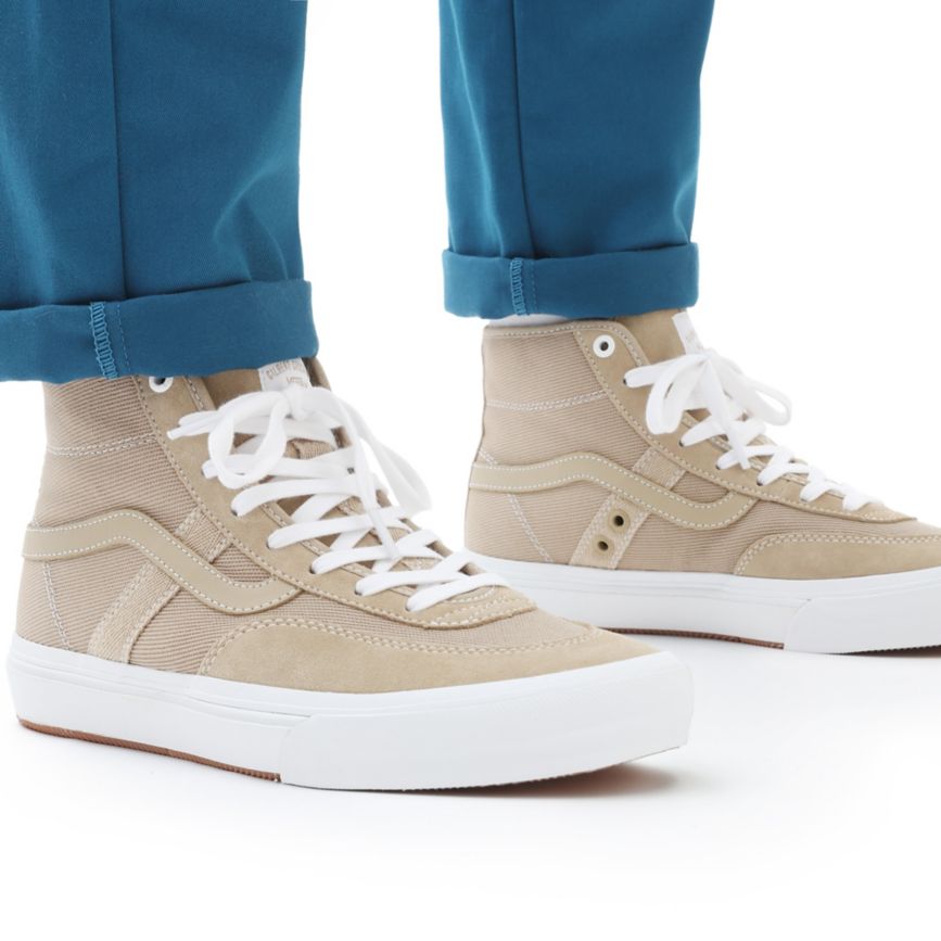 Vans Crockett High Pro Ayakkabi Bej Rengi | VN038J4ZM00