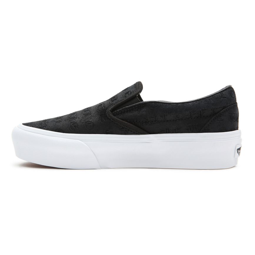 Vans Deboss OTW Klasik Slip-On Platform Ayakkabi Siyah | VN469J5CC33