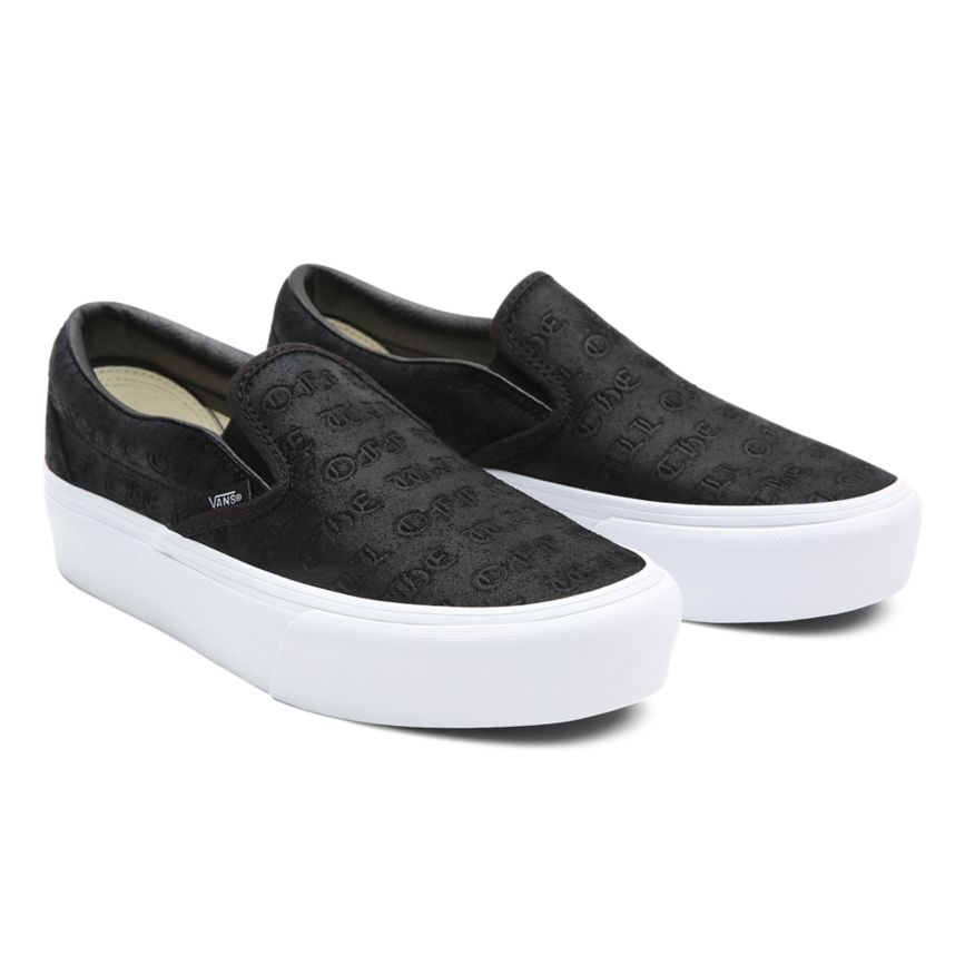 Vans Deboss OTW Klasik Slip-On Platform Ayakkabi Siyah | VN469J5CC33