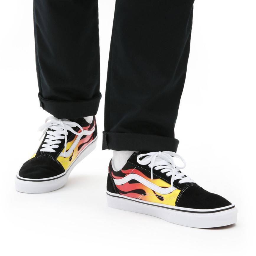 Vans Flame Old Skool Ayakkabi Siyah | VN163H9LW55