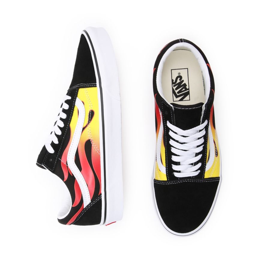 Vans Flame Old Skool Ayakkabi Siyah | VN641F5RZ12