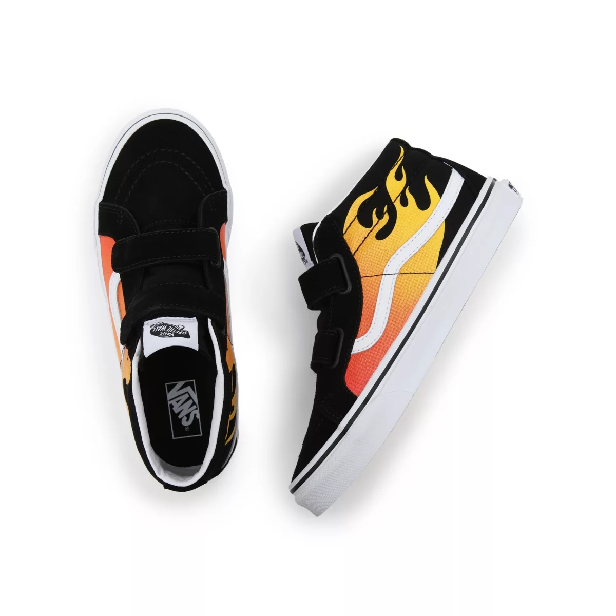 Vans Hot Flame Sk8-Mid Cut Reissue Cırt Cırt Ayakkabi Siyah | VN533Q9OF94