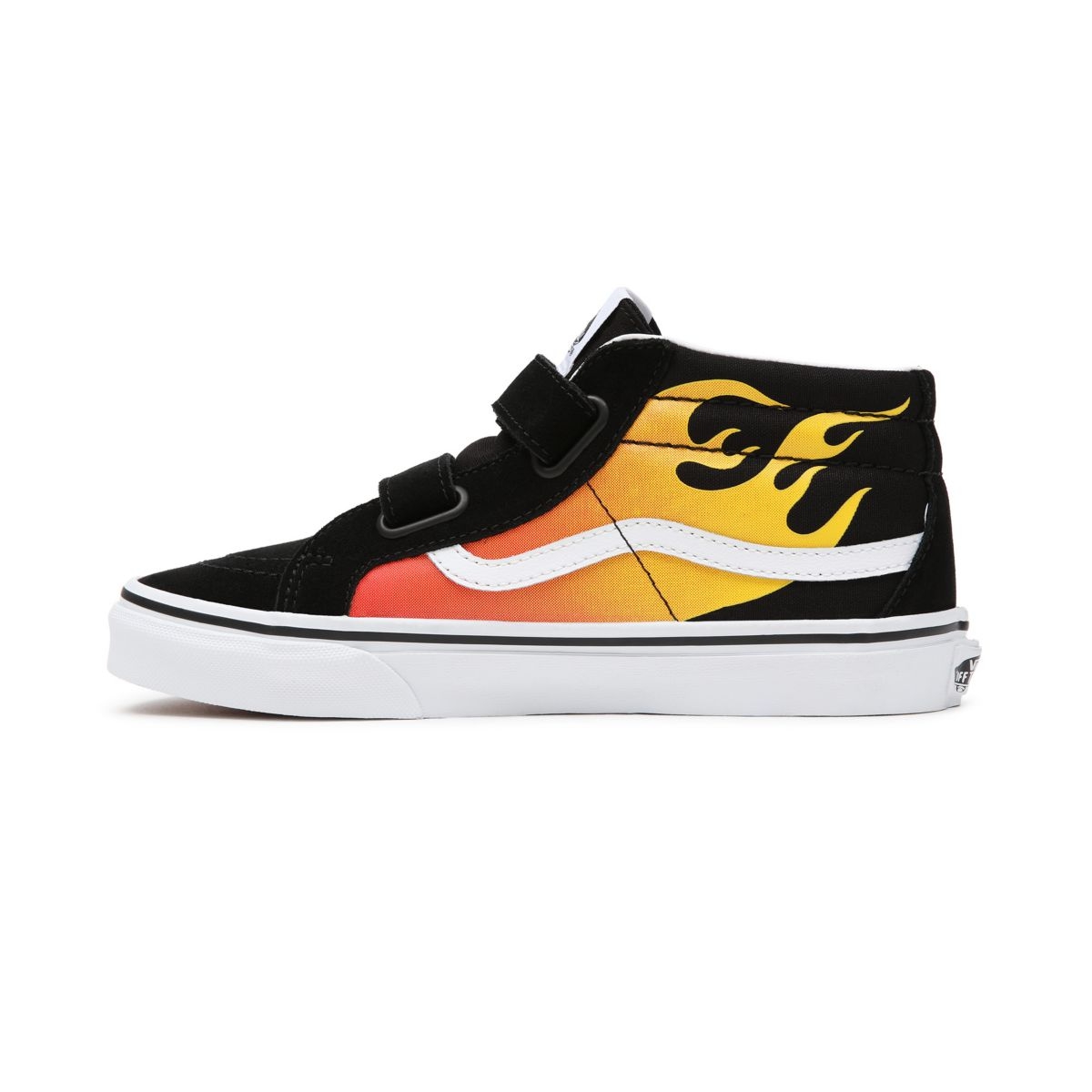 Vans Hot Flame Sk8-Mid Cut Reissue Cırt Cırt Ayakkabi Siyah | VN533Q9OF94