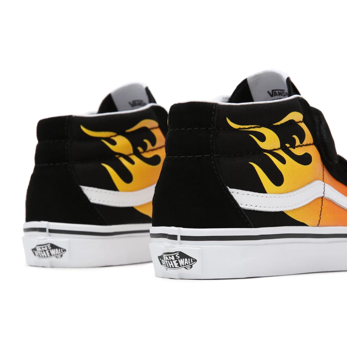 Vans Hot Flame Sk8-Mid Cut Reissue Cırt Cırt Ayakkabi Siyah | VN533Q9OF94