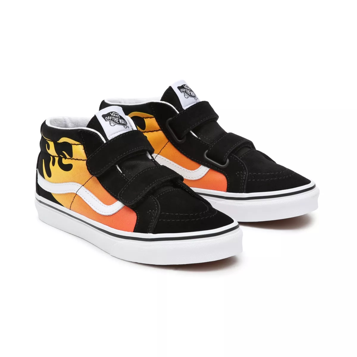 Vans Hot Flame Sk8-Mid Cut Reissue Cırt Cırt Ayakkabi Siyah | VN533Q9OF94