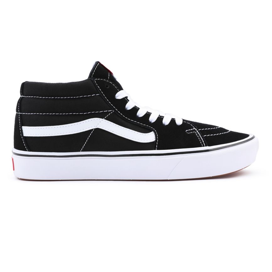 Vans Klasik ComfyCush Sk8-Mid Cut Ayakkabi Siyah | VN027M8NS14