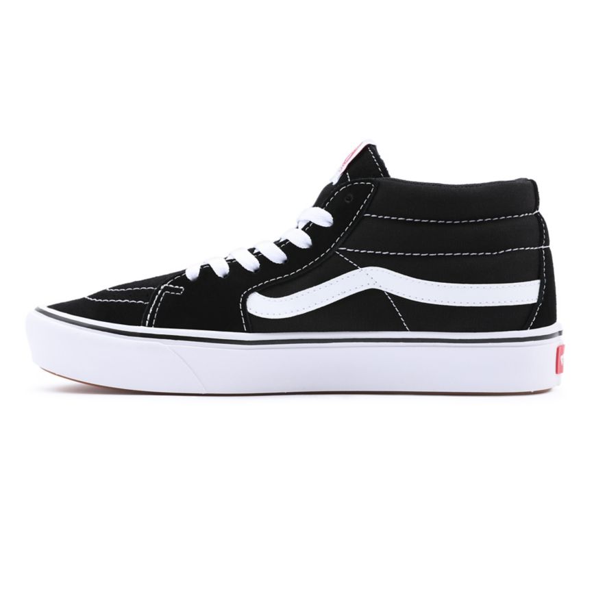 Vans Klasik ComfyCush Sk8-Mid Cut Ayakkabi Siyah | VN027M8NS14