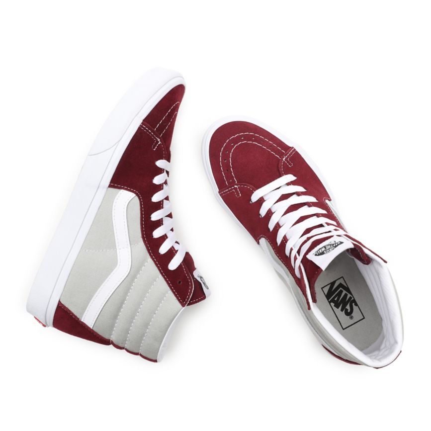 Vans Klasik Spor Sk8-Hi Ayakkabi Bordo | VN539T0UI54