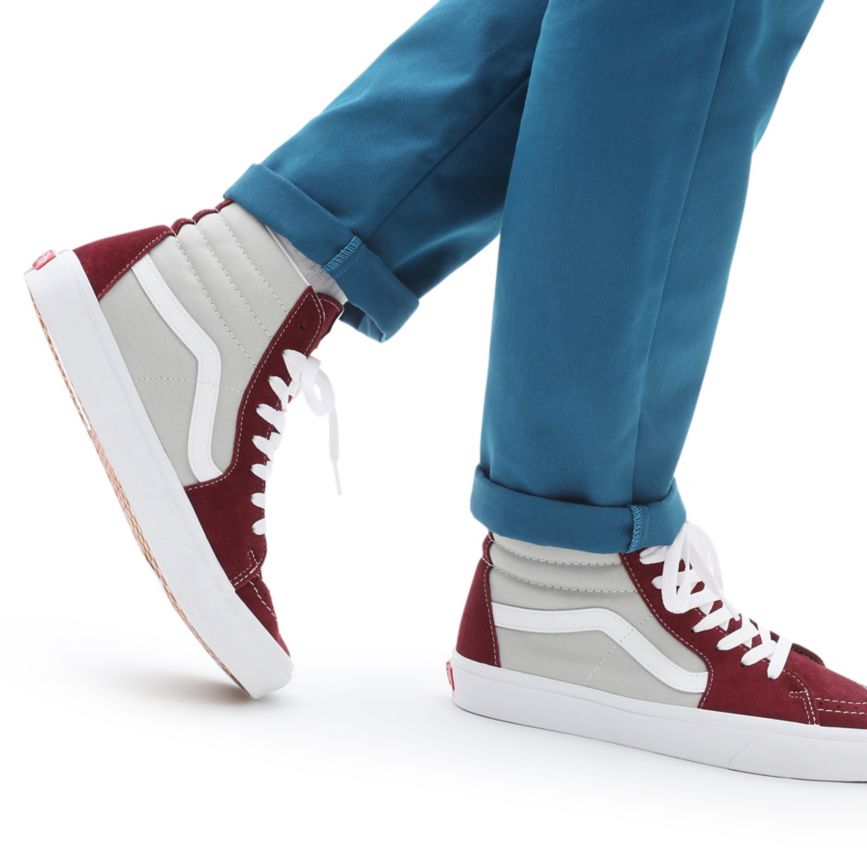 Vans Klasik Spor Sk8-Hi Ayakkabi Bordo | VN539T0UI54