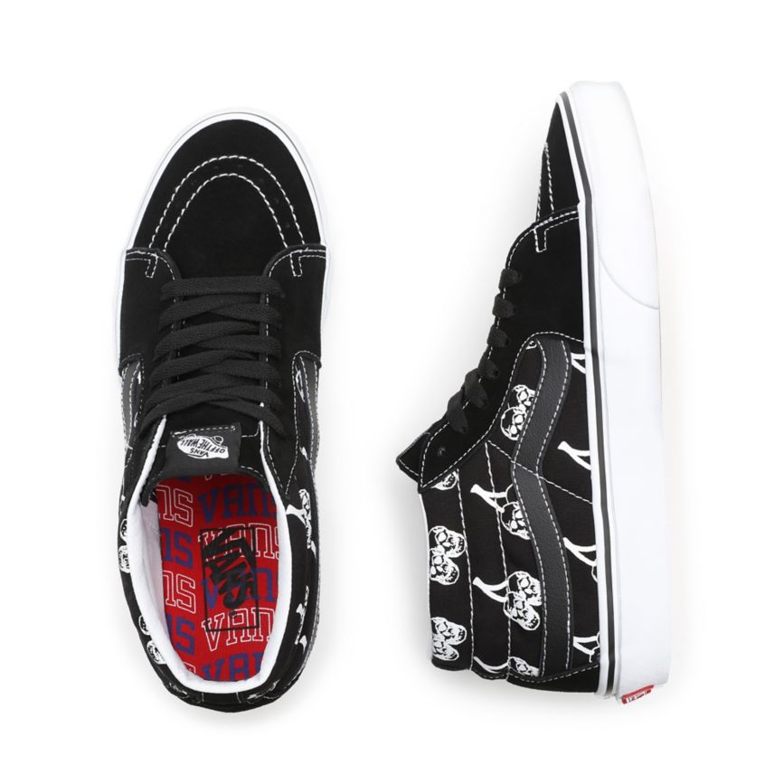 Vans New Varsity Sk8-Mid Cut Ayakkabi Siyah | VN526B9WH41