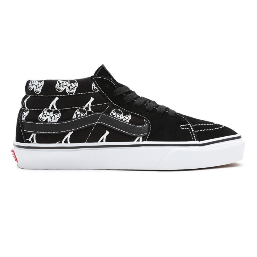 Vans New Varsity Sk8-Mid Cut Ayakkabi Siyah | VN526B9WH41