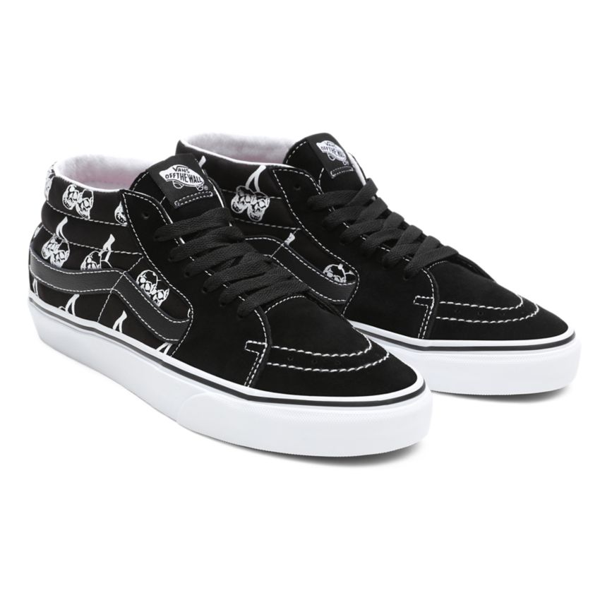 Vans New Varsity Sk8-Mid Cut Ayakkabi Siyah | VN980U8OD61