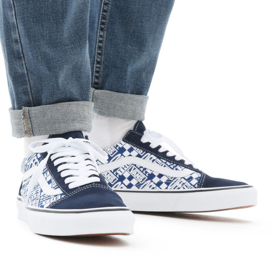 Vans Off The Wall Old Skool Ayakkabi Mavi | VN518I7QZ16