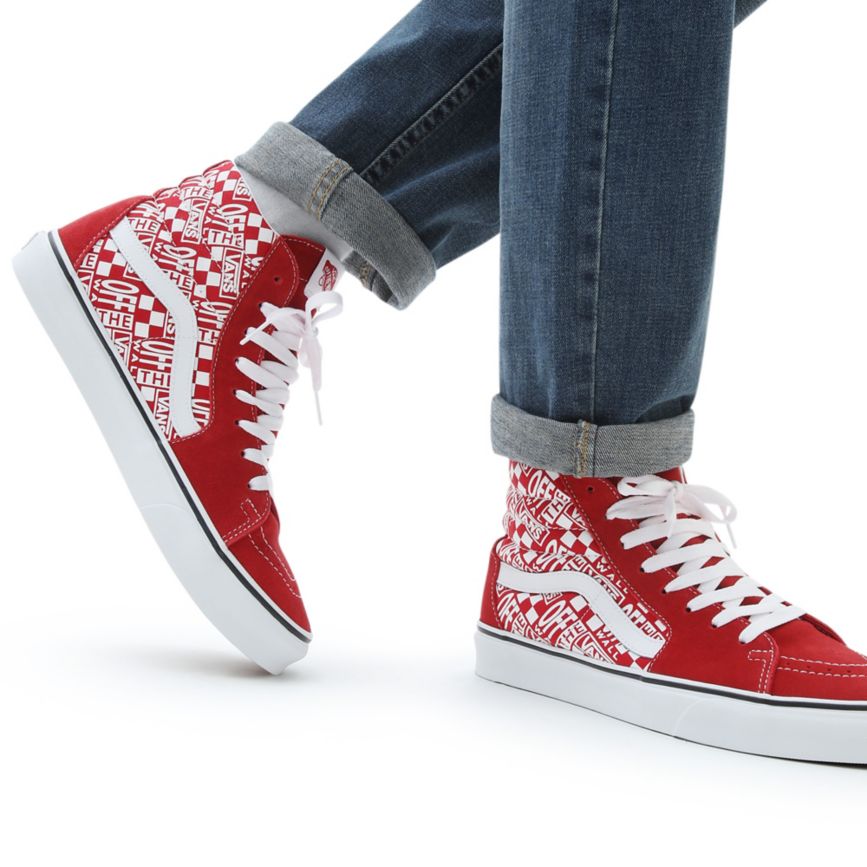 Vans Off The Wall SK8-Hi Ayakkabi Kırmızı | VN335U1GT02