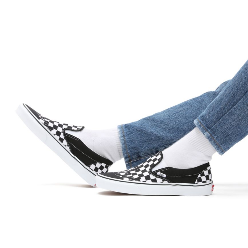 Vans Paint Drip Checkerboard Klasik Slip-On Ayakkabi Siyah | VN341V1CS45