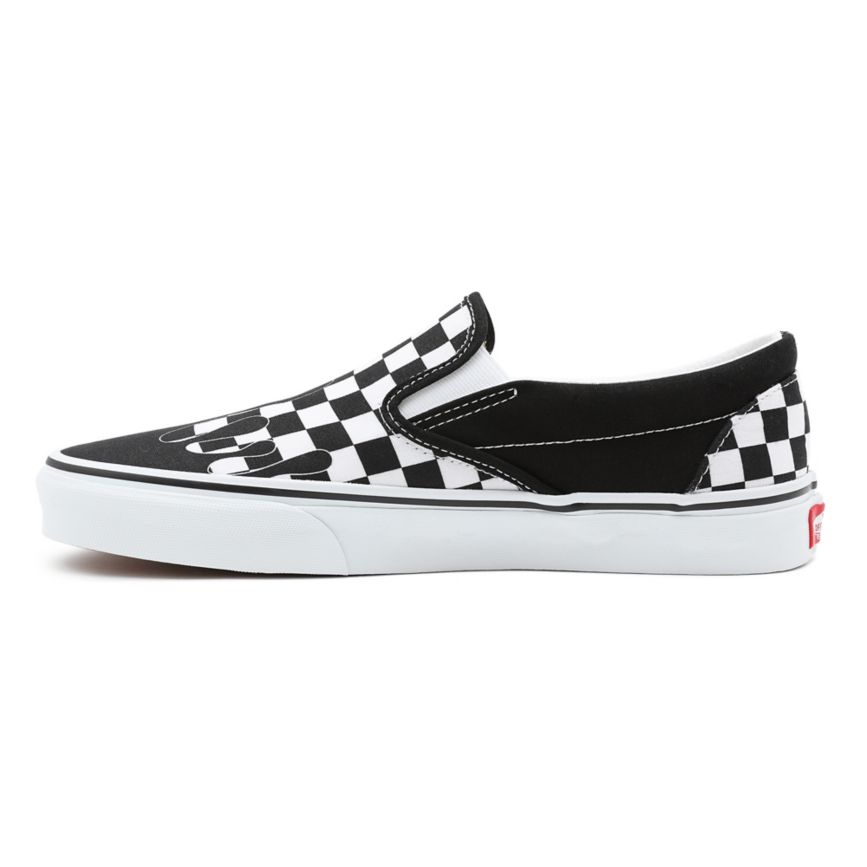 Vans Paint Drip Checkerboard Klasik Slip-On Ayakkabi Siyah | VN341V1CS45