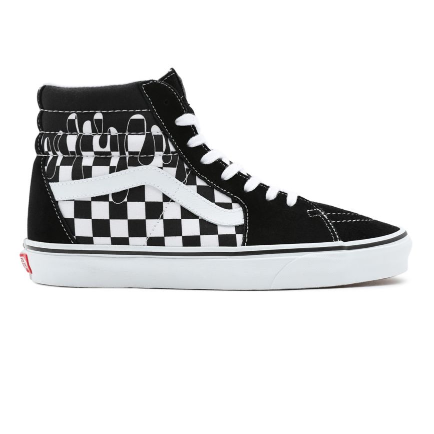 Vans Paint Drip Checkerboard Sk8-Hi Ayakkabi Siyah | VN013W9GG55