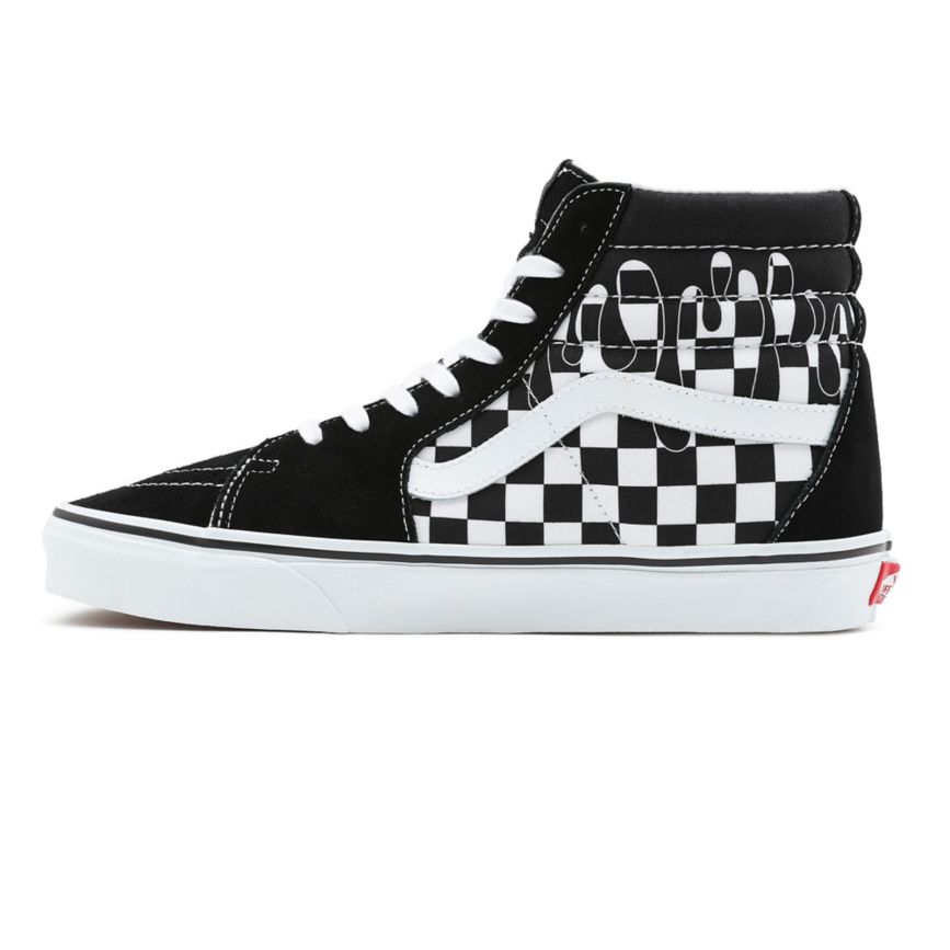 Vans Paint Drip Checkerboard Sk8-Hi Ayakkabi Siyah | VN013W9GG55