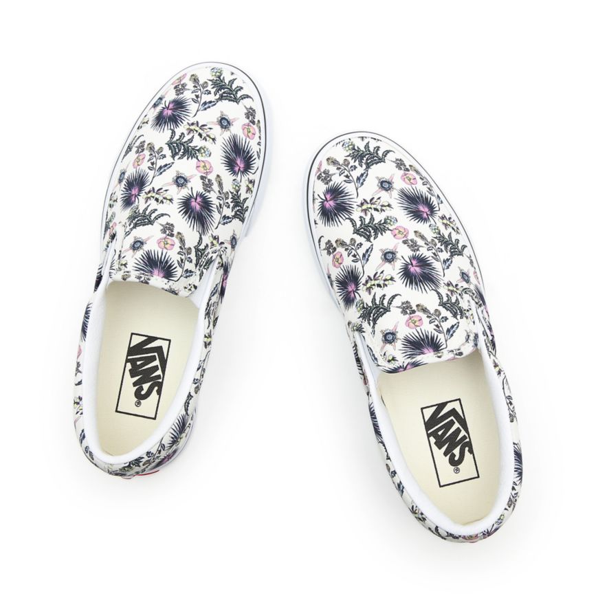 Vans Paradise Floral Klasik Slip-On Ayakkabi Beyaz | VN064W5OQ04
