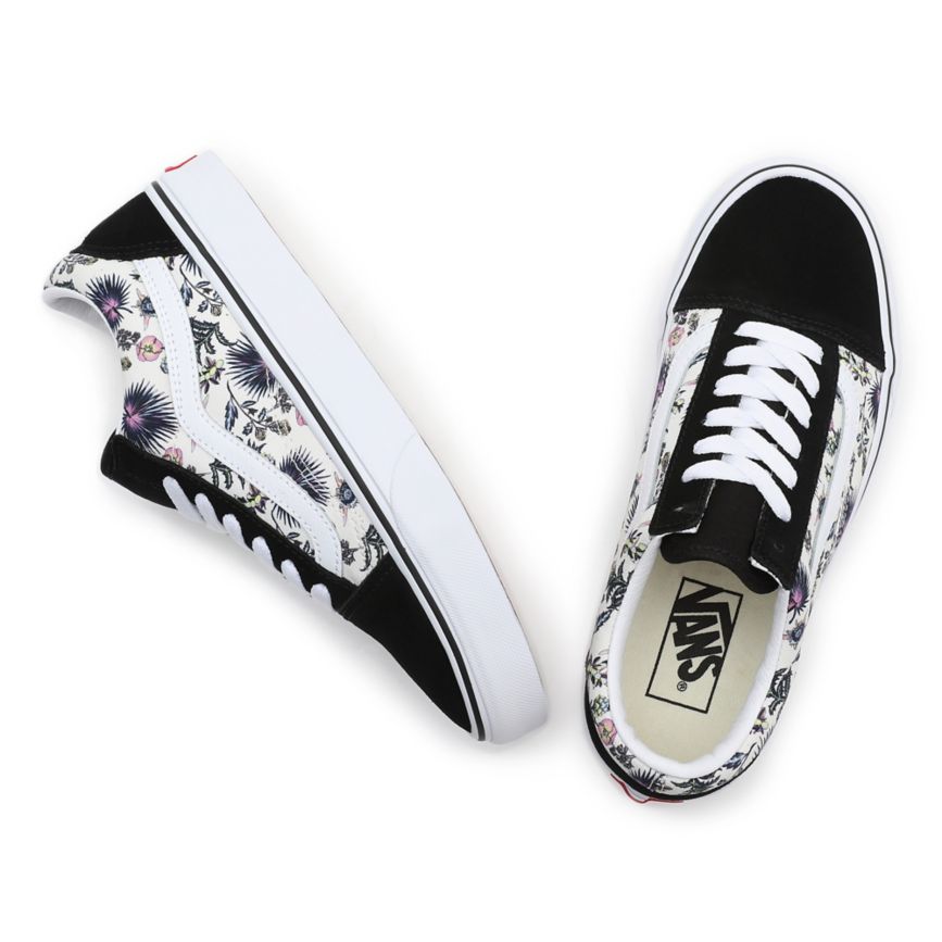 Vans Paradise Floral Old Skool Ayakkabi Siyah | VN763N4HH40