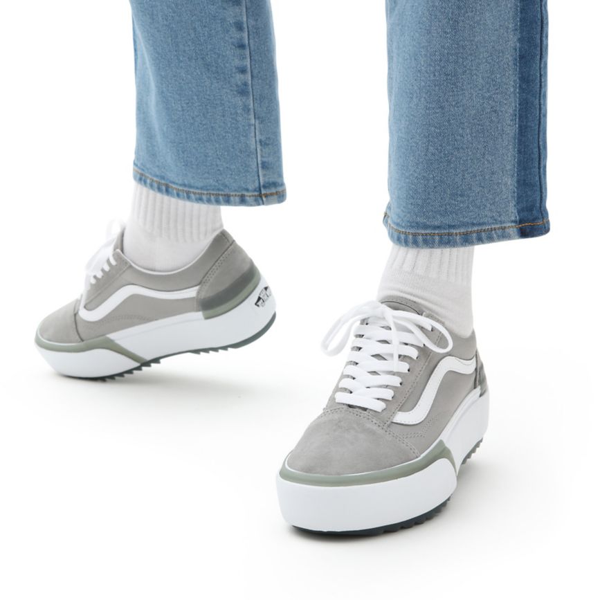 Vans Pastel Old Skool Stacked Ayakkabi Koyu Gri | VN599Q0NJ41