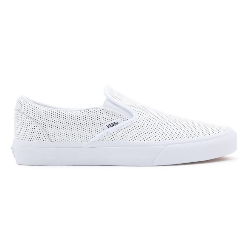 Vans Perf Deri Klasik Slip-On Ayakkabi Beyaz | VN568V1VU86
