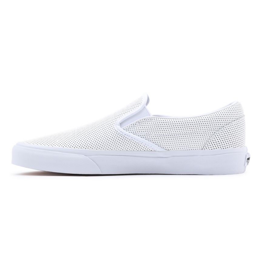 Vans Perf Deri Klasik Slip-On Ayakkabi Beyaz | VN953H9CS24