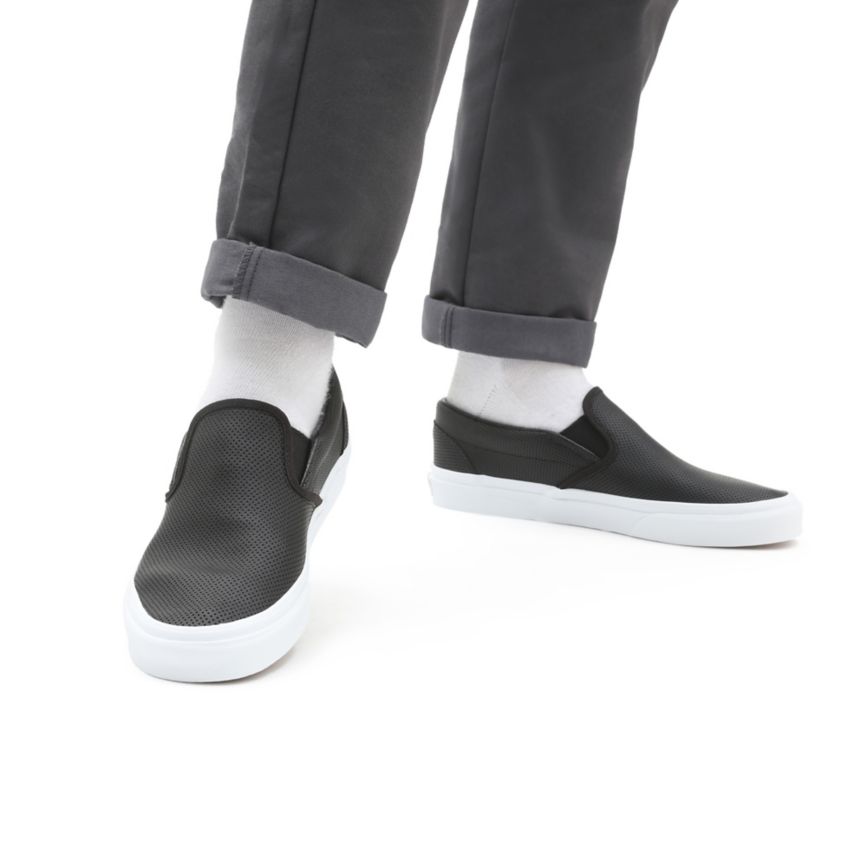 Vans Perf Deri Klasik Slip-On Ayakkabi Siyah | VN433P4OW60