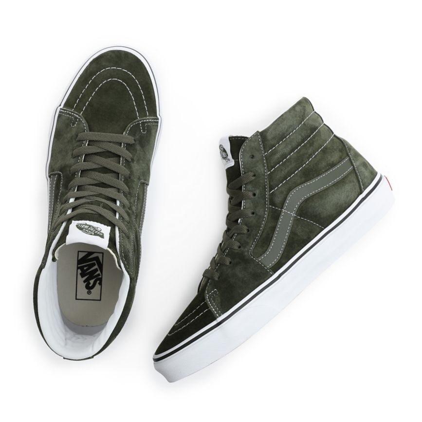 Vans Pig Süet SK8-Hi Ayakkabi Zeytin Yeşili | VN715T4ZA92